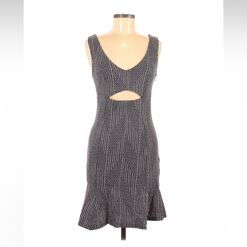 Elegant Blue and White Women's Dress
